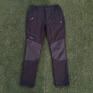 Postropaky Mens Size 8T Technical Hiking Pants Black Trousers